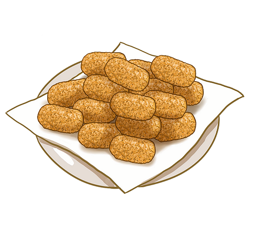 Croquetes de pollastre pota blava del Parc Agrari del Baix Llobregat