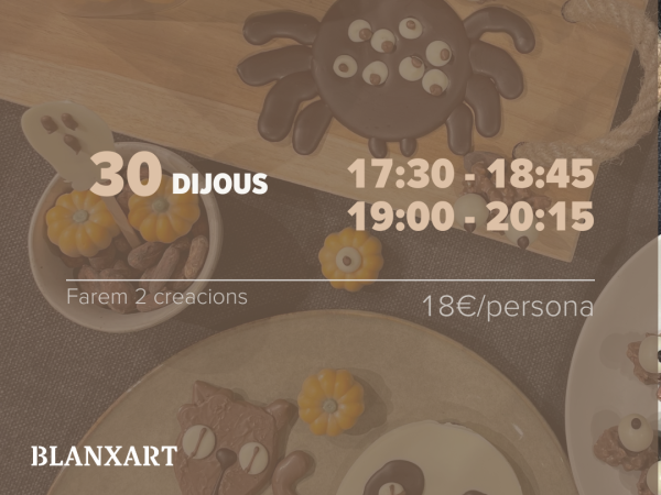 Taller Halloween · Crea els Teus Personatges amb Xocolata Blanxart