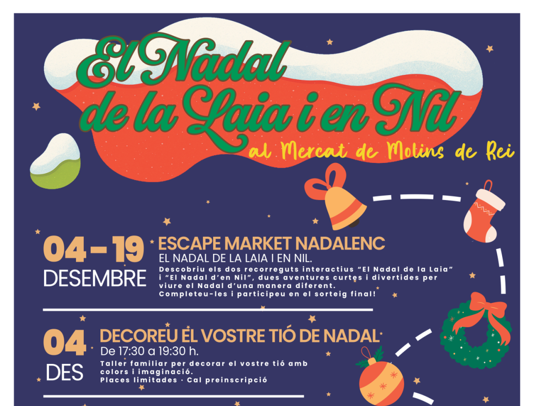 El Nadal de la Laia i en Nil al Mercat Municipal de Molins de Rei